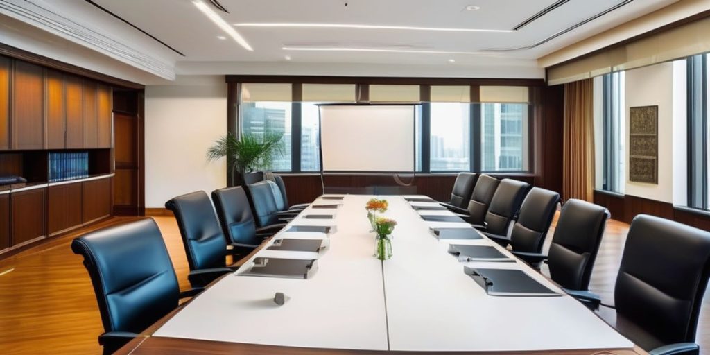 An empty conference room