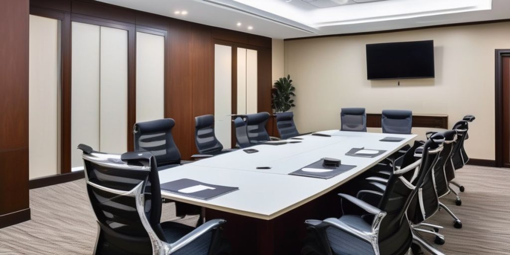 An empty conference room