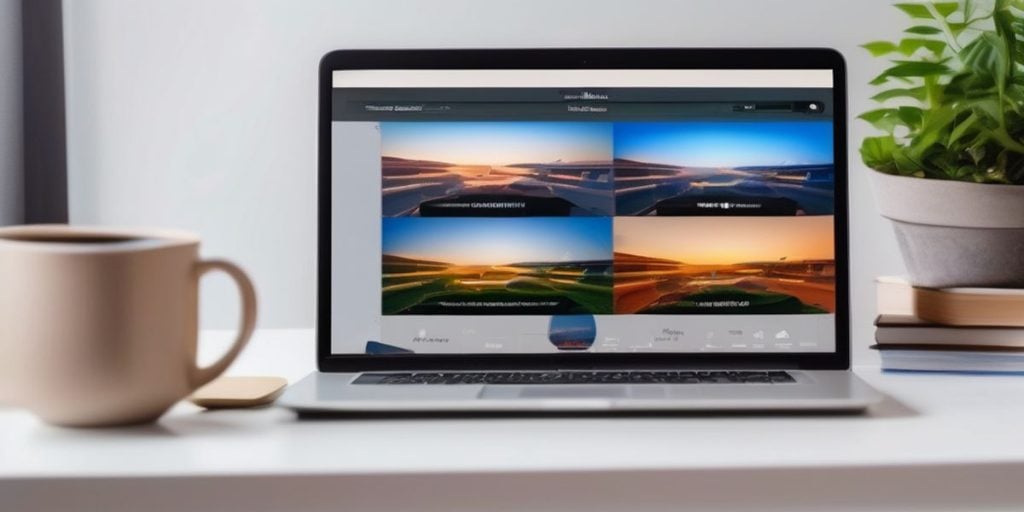 a mug and a laptop on a table