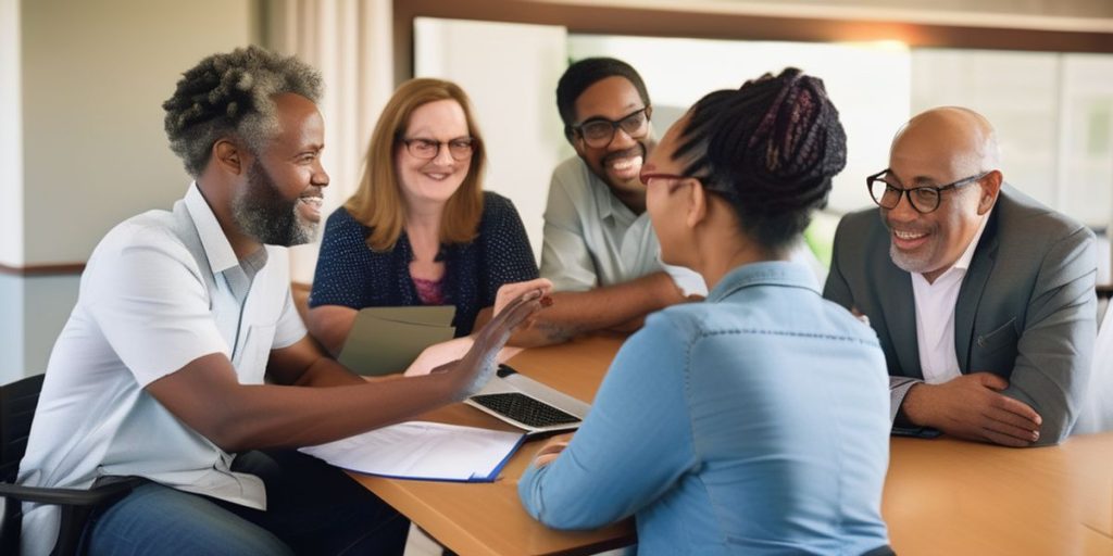 people having a meeting