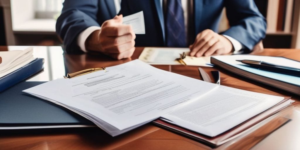 papers on a desk