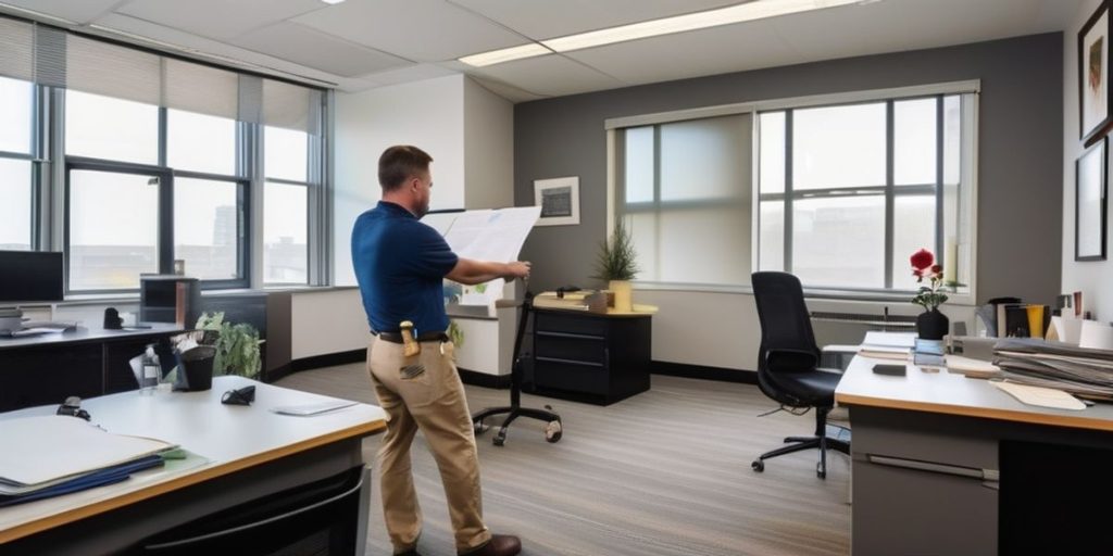 A man alone in his office