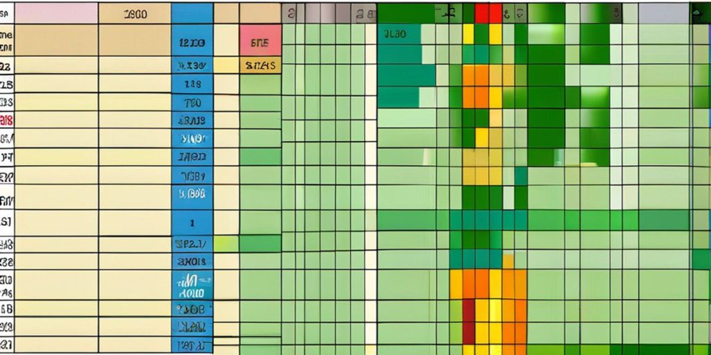 A green excel sheet