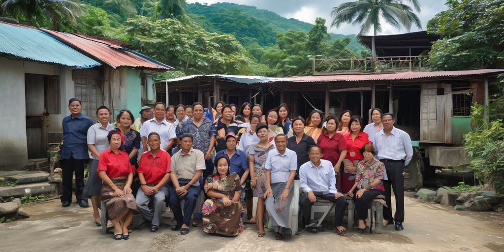 Group of people outside posing for a photo.