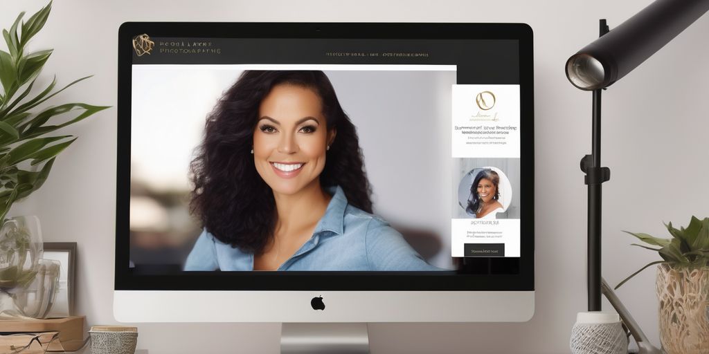 a picture of a lady smiling from a computer screen